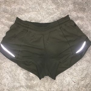 Lululemon Olive Running Shorts